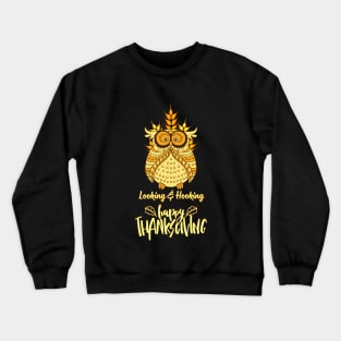 Whimsical Thanksgiving: Looking & Hooking with the Owl Crewneck Sweatshirt